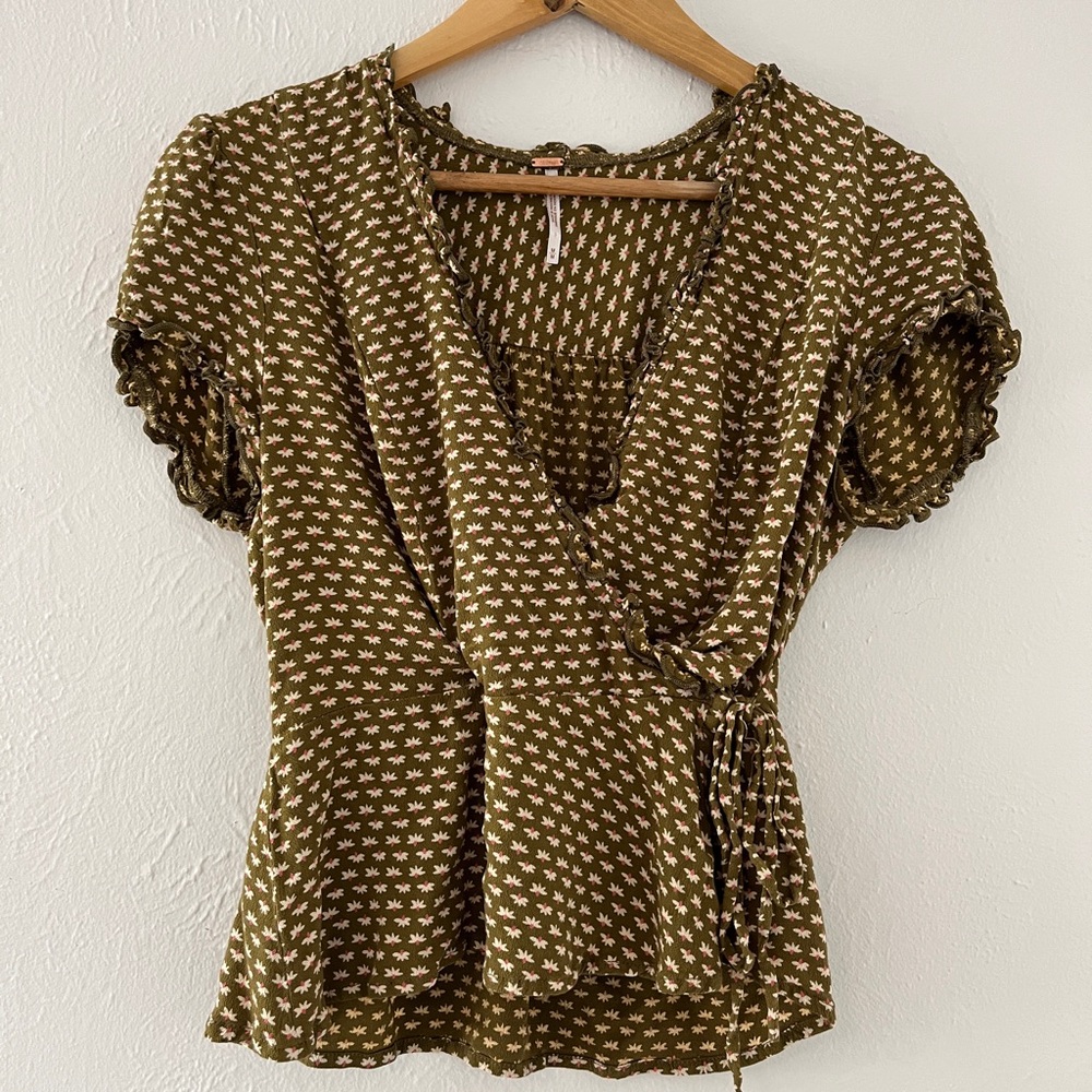 Free People Wrap Blouse- M